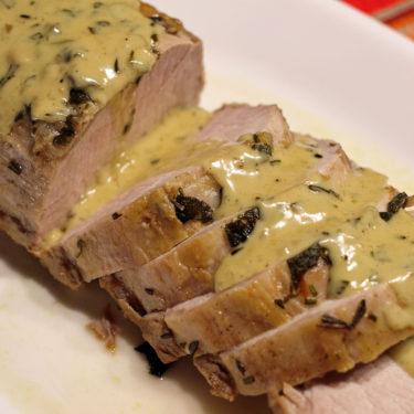 Pork Loin with Wine and Herb Gravy