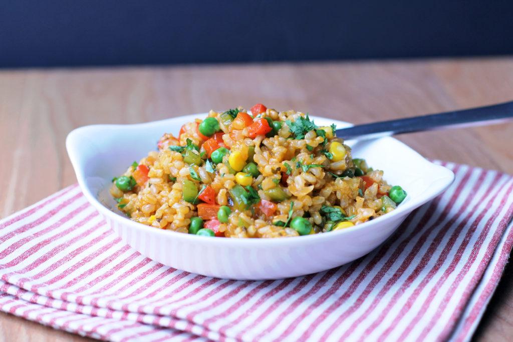 Jazzed-Up Brown Spanish Rice - Slutty Food Blog