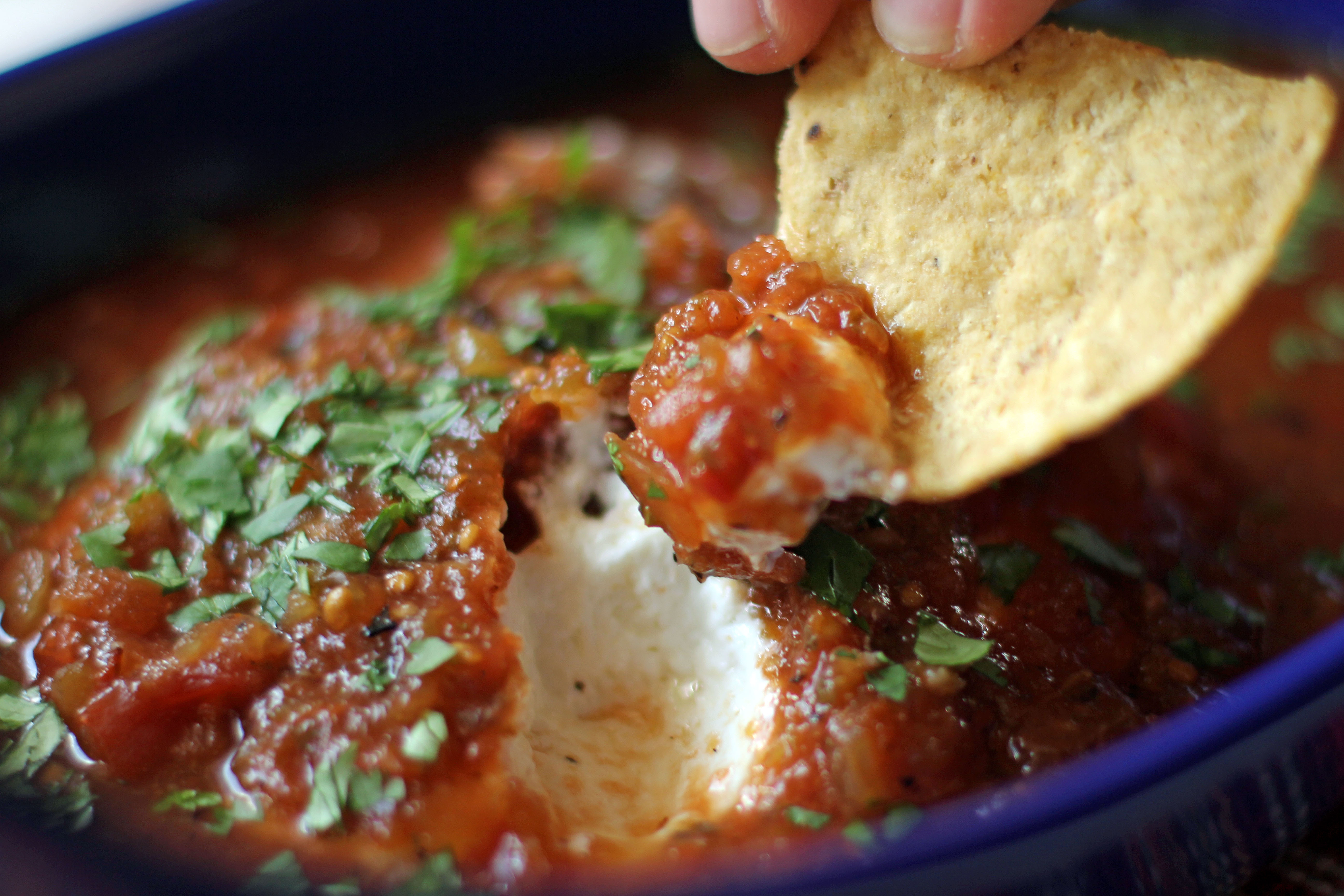 Salsa Baked Cheese