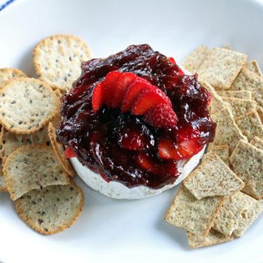 Strawberry Balsamic Baked Brie